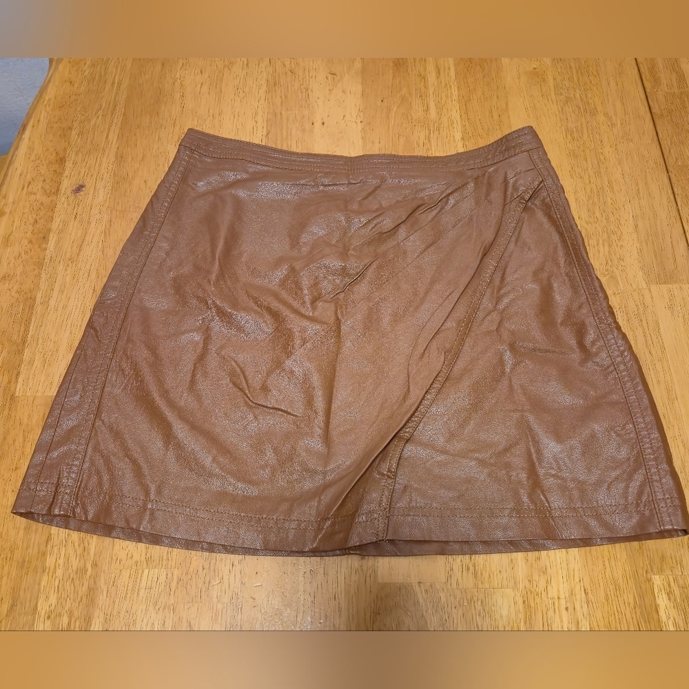 Free People Elegant Tan Mini Skirt